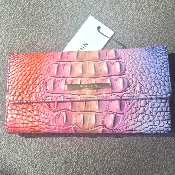 Brahmin Cardelia Wallet Dreamer Ombre Melbourne  Cenuine Leather